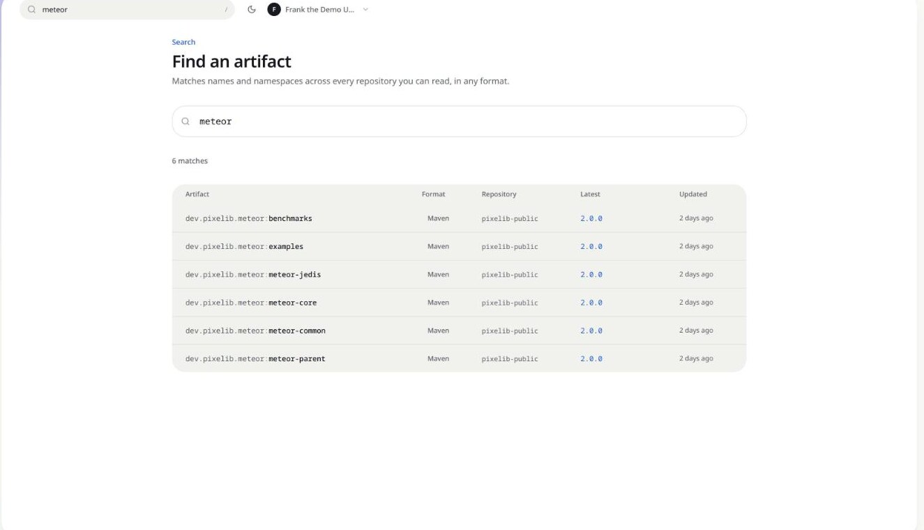 Search results spanning every repository you can read